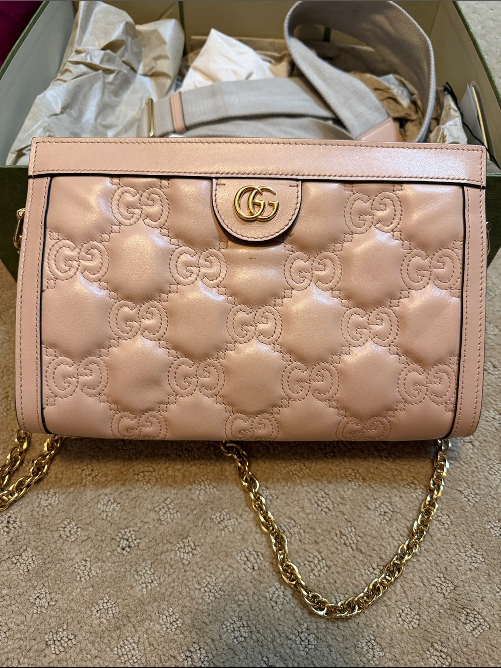 Gucci Women's GG-Matelassé Leather Cross-body Bag - Picture 2 of 7